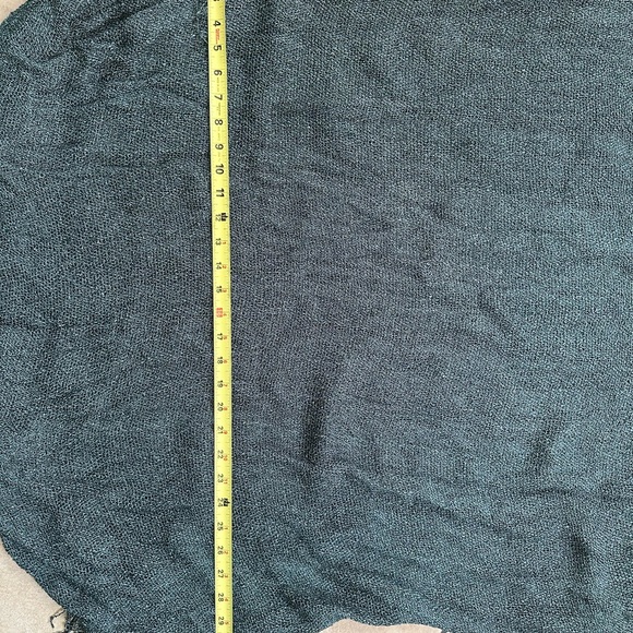 Vintage 2 pc pinache green fringe hand woven rayon dress and duster set - Picture 14 of 15